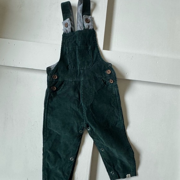 Me & Henry Other - Forest Green Baby Corduroy Overalls